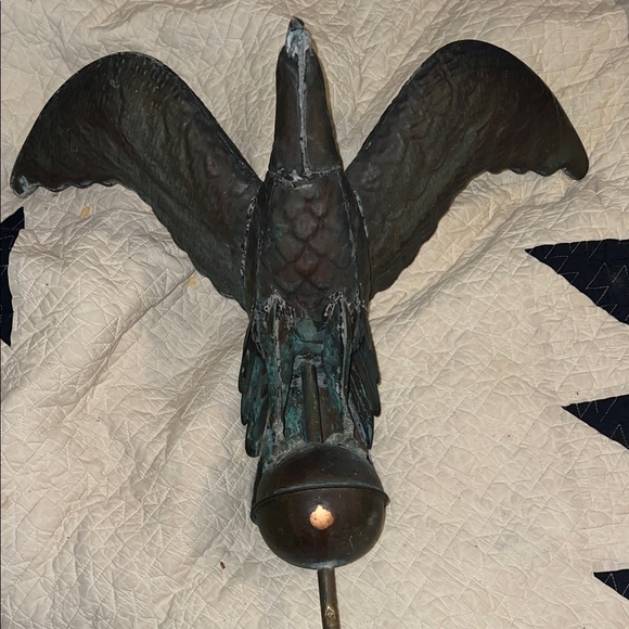 Antique Vintage Classic Copper Eagle Weathervane finial - Picture 1 of 8